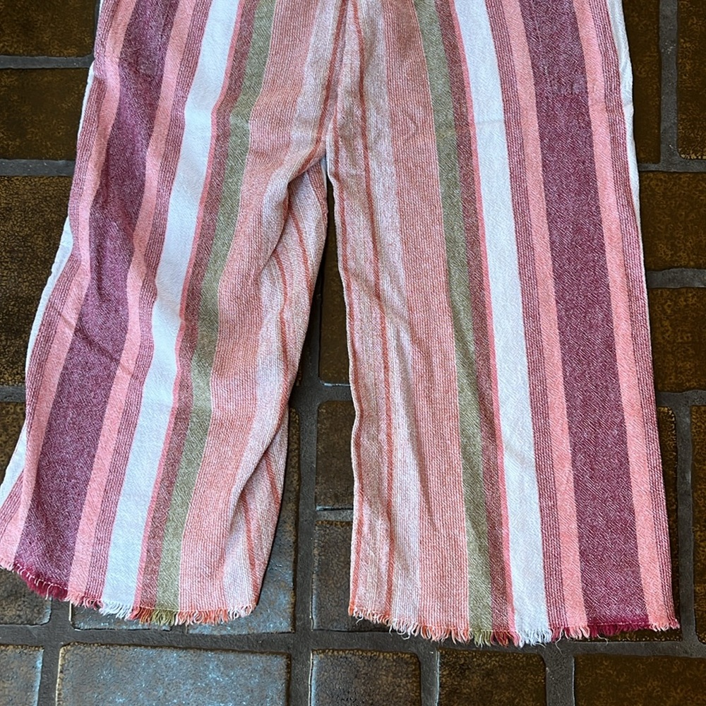 Striped Ankle Crop Pants in Pink Stripe - Picture 12 of 14